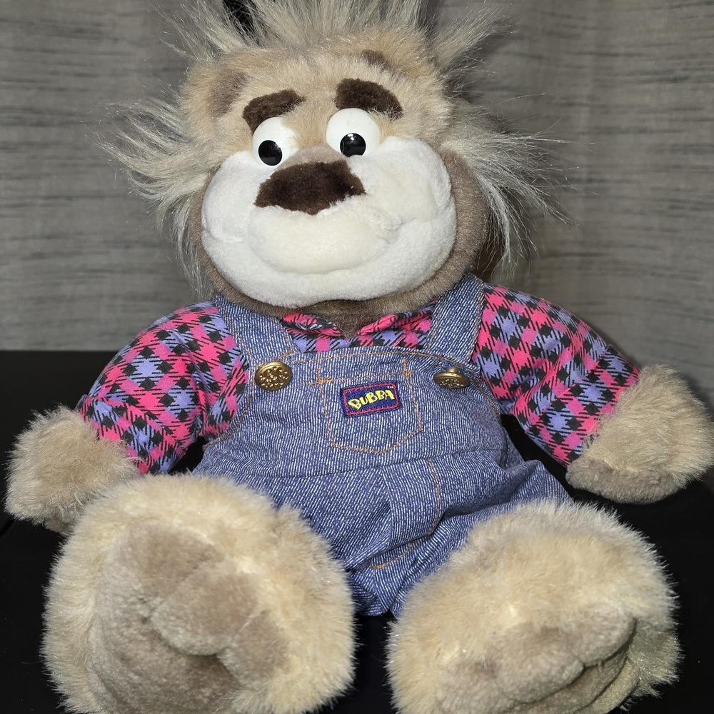 Vintage 1997 Bubba Plush Toy in Overalls Works Great But Missing Sunglasses TYCO - Picture 2 of 5